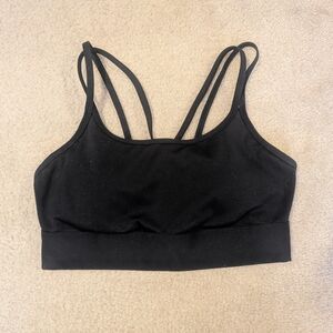 Women's Medium LIKE NEW All In Motion Black Strappy Sports Bra